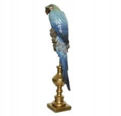 Kaemingk Modrá dekoratívna figúrka papagája 45 cm