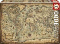 EDUCA Puzzle Mapa sveta 3000 dielikov