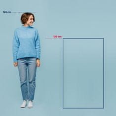 Kela Koupelnová předložka KL-23557 Maja 100% polyester mrazově modrá 120,0x70,0x1,5cm