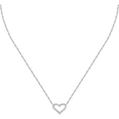 La Petite Story Romantický strieborný náhrdelník so srdiečkom Silver LPS10AWV13