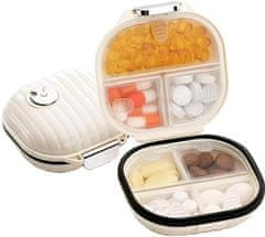 Netscroll Škatuľka na ukladanie liekov, doplnkov stravy, menšieho šperku a ďalších pomôcok, malá a prenosná, vodotesná ochrana, škatuľka na lieky, PillBox