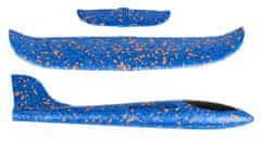 KIK Penové hádzací lietadlo s dlhým doletom 34x33cm - modrej, KX7839