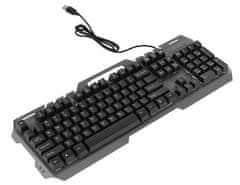 ISO Herná klávesnica LED Metal GT-5, 8447