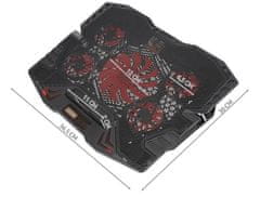 ISO 9740 Chladiaci podstavec pre notebook s LED podsvietením