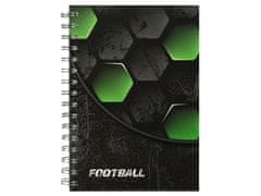 STARPAK Football Notes na špirále, zošit A5 s tvrdými doskami 