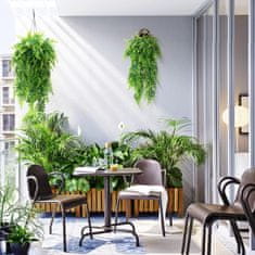Netscroll Visiaca umelá papraď, visiace umelé rastliny, realistický vzhľad, nevybledne, 1+1 ZDARMA, ozdobte si svoj dom, chalupu, terasu alebo záhradu týmito krásnymi umelými kvetmi, bez údržby, Fern
