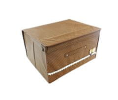 APT AG327B Skladací úložný box 48x38x17cm - hnedý