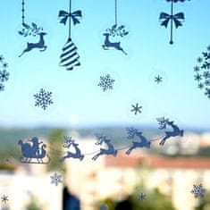 GFT Vianočné nálepky na okno - sobie záprahov