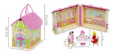 ISO Drevený prenosný domček pre bábiky, 6522