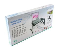 APT SL7B Flexibilný stolík na notebook s chladením - ružový