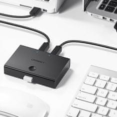 Ugreen Switch adaptér 2x USB-B / USB-A, čierny