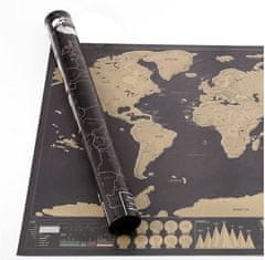 Verk Stieracie mapa sveta deluxe - čierna