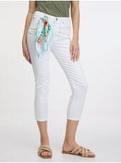 Guess Biele dámske skinny fit džínsy so šatkou Guess 1981 Capri 25