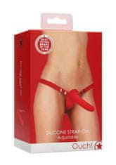 Shots Toys Shots Ouch Silicone Strap-on Adjustable red