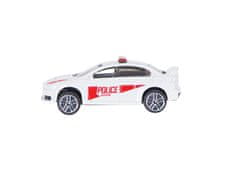 KIK KX5586_6 Kovové auto polícia biele 7cm