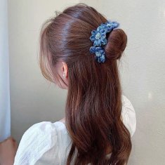 GFT Spona do vlasov kvety - modrá