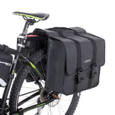 KIK KX5071 Obojstranná taška na nosič bicykla, sivá