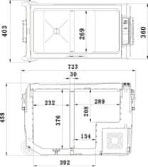 Compass Chladiaci box DUAL kompresor 50l 230/24/12V -20°C