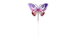 RS Zapichovacia záhradná dekorácia motýlik fialovo-červený 55 cm