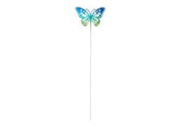 RS Zapichovacie záhradné dekorácie motýlik modro-zelený 55 cm