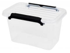 RS Plastová dóza/úložný box s vekom priehľadná 0,65 l | 15 × 10 × 8,5 cm