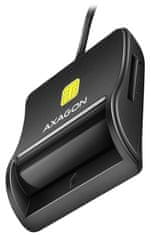 AXAGON čítačka kontaktných smart kariet (eObčanka) / SD, MicroSD, SmartCard, SIM / CRE-SM3SD / USB 2.0 / 1,3 m