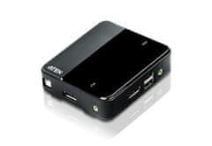 Aten KVM switch CS782DP, 2-port USB DisplayPort KVM Switch4K UHD Supported, audio