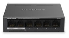 Mercusys MS106LP - 6portový stolný switch 10/100 Mb/s so 4 portami PoE+