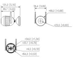 Dahua IP kamera F2C-PV/ Bullet / Wi-Fi / 2Mpix / objektív 2,8 mm / H.265 / krytie IP67 / IR až 30m / ONVIF / SK app