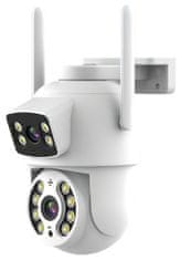 Immax NEO LITE SMART Security vonkajšia kamera DOUBLE, 355 ° 90 ° P / T, Wi-Fi, 2x 2MP, ONVIF, TUYA