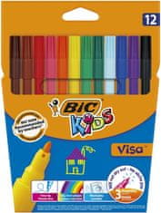 Bic Detské fixy VISA - sada 12 farieb