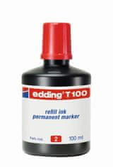 Edding Náhradný permanentný atrament T100 - 100 ml, červený