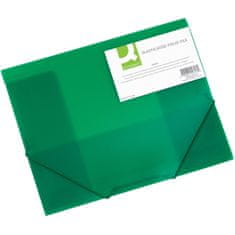 Q-Connect Box na spisy QC A4 s gumič., transp. zelená 3 cm