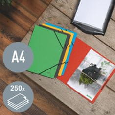 LEITZ Kartónové dosky s gumičkou RECYCLE - A4, ekologické, červené, 1 ks