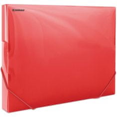 Donau Box na spisy -A4, plastový, transparentne červený