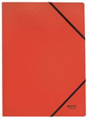 LEITZ Kartónové dosky s gumičkou RECYCLE - A4, ekologické, červené, 1 ks