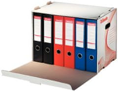 Esselte Archivačná krabica na zakladače - stohovateľná, 52,5 x 33,8 x 30,6 cm, biela