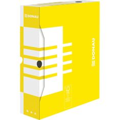 Donau Archivačná krabica - A4, kartónová, 8 cm, žltá