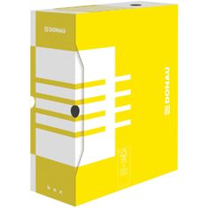 Donau Archivačná krabica - A4, kartónová, 12 cm, žltá