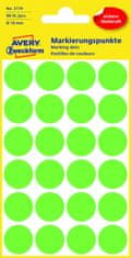 Avery Zweckform Okrúhle etikety - neón zelená, d=18 mm