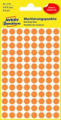 Avery Zweckform Okrúhle etikety - neón oranžová, d=8 mm