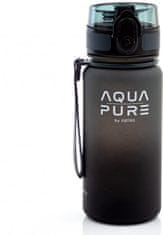 Astra Zdravá fľaša na vodu Aqua Pure 400 ml čierno-šedá