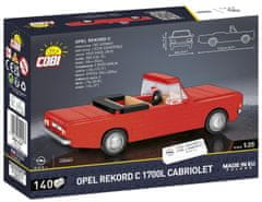 Cobi 24599 Opel Rekord C 1700 kabriolet, 1:35, 140 k