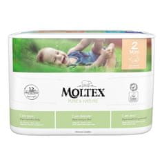 MOLTEX 2x Pure&Nature Plienky jednorazové 2 Mini (3-6 kg) 38 ks