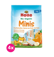 Holle 4x Bio minis banánovo-pomarančové 100 g
