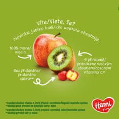 Hami Príkrm ovocný 100% ovocie jablko kivi acerola 400g, 8+
