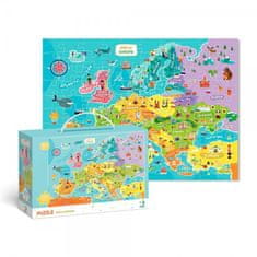 DoDo Puzzle Mapa Evropy 64x46cm 100 dílků v krabičce 28x18,5x6,5cm