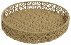 Kaemingk Pletený okrúhly podnos 35 cm dekoratívny