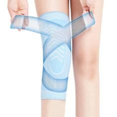 SOLFIT® Kompresný elastický ortopedický návlek na koleno (2 ks) – modrá, L/XL | KNEEX