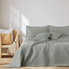 AmeliaHome , Obojstranný pléd /prehoz na posteľ Ophelia, 240x260 cm, oceľová sivá
